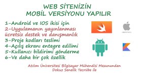 web sitenizin ios ve android uygulamasını yaparım