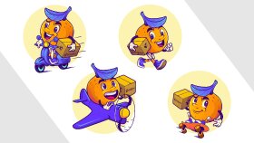 Portakal maskot tasarımı