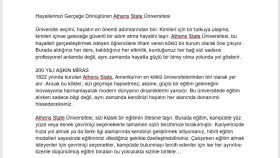 Athens State Üniversitesi tanıtım yazısı