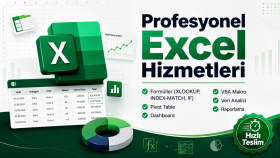 excel tablolarınızı düzenler ve geliştiririm