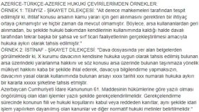 Azerice Hukuki Çeviri