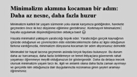 Minimalizm akımına kocaman bir adım: Daha az nesne, daha faz