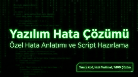 projelerinizdeki hataları çözer ve scriptler yazarım
