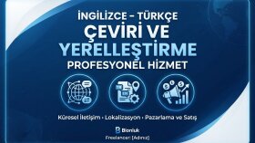 İngilizce ve Türkçe dillerinde yerelleştirme yapabilirim