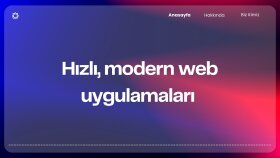 hızlı, güvenilir ve modern web uygulamaları geliştirebilirim