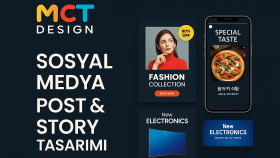 sosyal medya hesaplarınız için post ve story tasarlarım