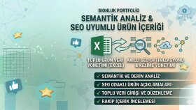 semantik analiz ile SEO uyumlu ürün açıklaması yazarım