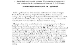 Virginia Woolf- To the Lighthouse Analiz