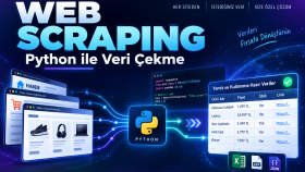 web sitesinden veri çekme ve web scraping işlemi yapabilirim