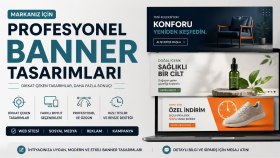 markanız için dikkat çeken banner tasarımları hazırlarım