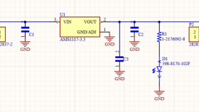 5V → 3.3V SMD Güç Regülatör PCB Tasarımı