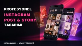 Instagram için profesyonel post ve story tasarlarım