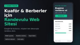 kuaför ve berberler için randevu alan web sitesi yaparım