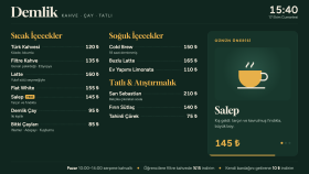 Kafe için Samsung Smart TV dijital menü uygulaması