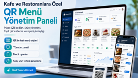 kafe ve restoranınıza özel QR menü ,yönetim paneli yaparım
