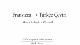 Ben Fransızca metinleri Türkçeye akıcı hızlı çeviririm 