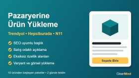 Trendyol, Hepsiburada ve N11'e ürünlerinizi yüklerim