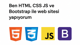 HTML CSS JS ve Bootstrap ile web sitesi yapıyorum