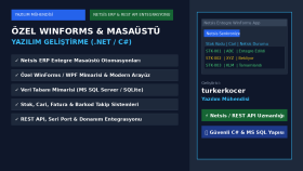özel win forms yazılımı veya netsis entegrasyonu yaparım