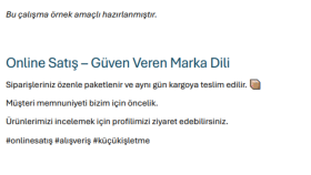Online Satış – Güven Veren Marka Dili