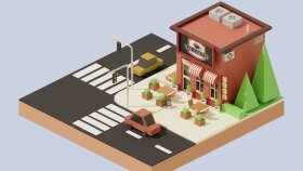 3d low poly model