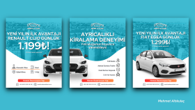 Araç Kiralama & Rent a Car Post Tasarım