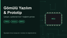 STM32, Arduino ve ESP32 ile gömülü yazılım geliştiririm