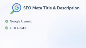 SEO uyumlu meta title ve description yazarım