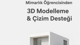 3D mimari tasarımlar ve modellemeler yaparım