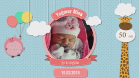 Yağmur Mina bebek için hazırladığım doğum günü videosu
