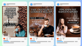 Kahve markanız için etkileyici postlar hazırlanır.