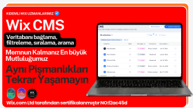 wix veritabanı dinamik sayfa ile cms kurarım