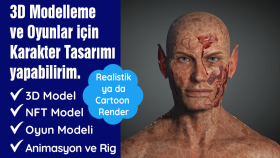 3D modelleme ve oyunlar için karakter tasarımı yapabilirim