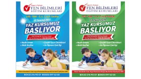 Nazmi Arıkan Fen Bilimleri Dersanesi El İlanı Tasarımı