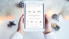 Modern ve Zarif Davetiye + Mockup Sunum