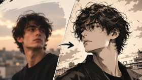 fotoğrafınızı detayları koruyarak manga stilinde çizerim