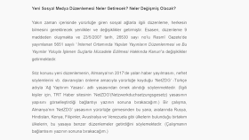 Yeni sosyal medya düzenlemesinin getirdikleri 