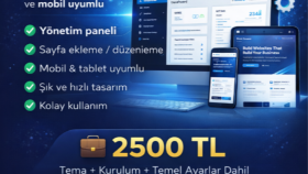  admin panelli modern web siteleri kurarım
