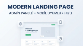 modern, mobil uyumlu ve admin panelli landing page yaparım