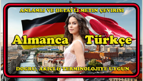 Almanca - Türkçe metinlerinizin çevirisini yaparım