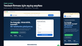 Örnek Çalışma – Tesisat Firması Açılış Sayfası