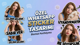 Kişiye ve markaya özel WhatsApp çıkartma ve etiket tasarımla