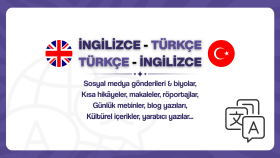 çeşitli alanlarda İngilizce - Türkçe çeviri yapabilirim
