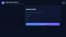 Talep Yönetim Sistemi – Admin Panel