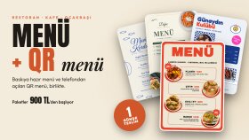 restoranınız için menü ve QR menü tasarlarım