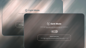 Ben modern Dark ve Light Mode uyumlu interaktif arayüz tasar