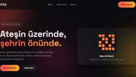 Modern Restoran Sitesi — Glassmorphism & QR Menü Tasarımı