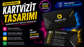 profesyonel, modern ve baskıya hazır kartvizit tasarlıyorum