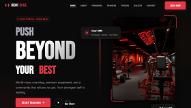Spor salonu için modern ve etkili web sitesi