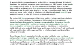 Örnek Redaksiyon ve Metin Düzenleme Çalışması